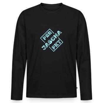 Perfekt Jascha - Männer Premium Bio Langarmshirt - Schwarz - Vorne - Nico (187cm)