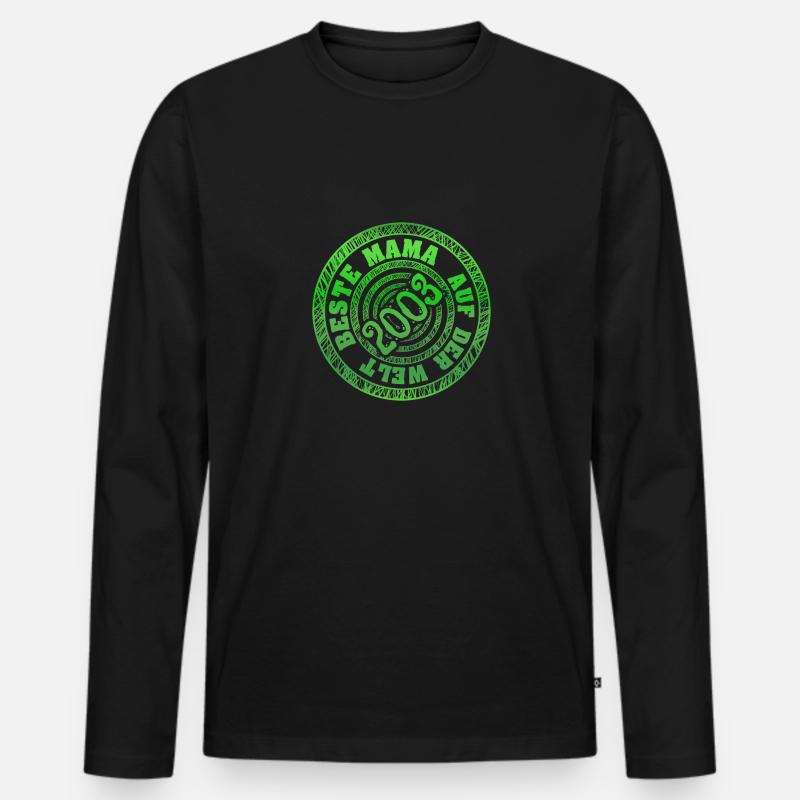mutti 2003 - Männer Premium Bio Langarmshirt - Schwarz