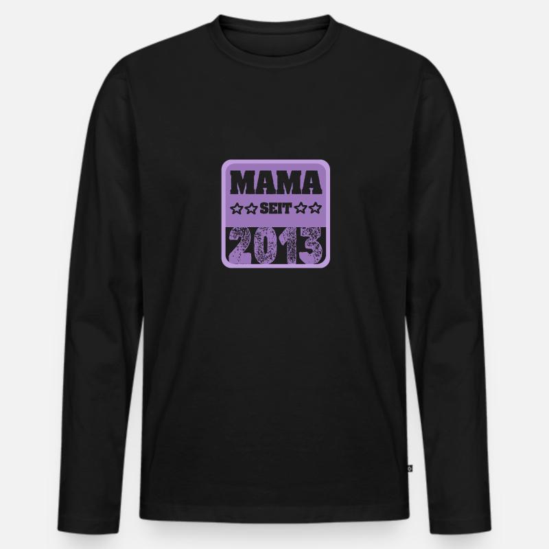 Mutti 2013 - Männer Premium Bio Langarmshirt - Schwarz