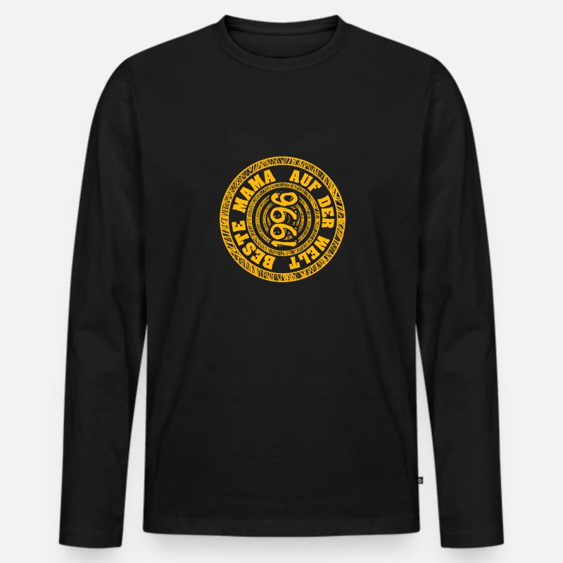 Mum 1996 - Männer Premium Bio Langarmshirt - Schwarz