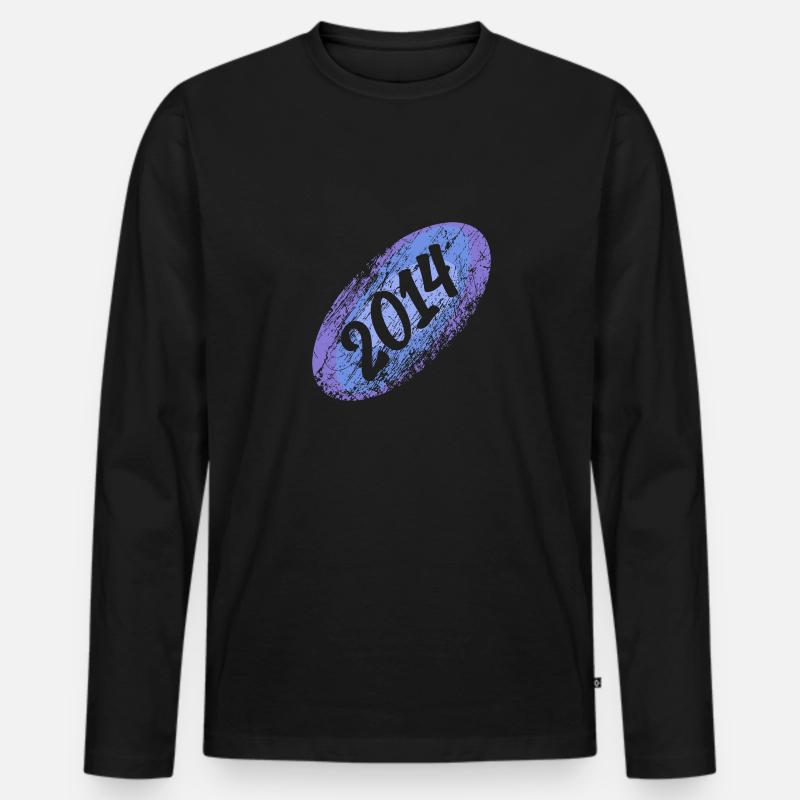 Witzig 2014 - Männer Premium Bio Langarmshirt - Schwarz