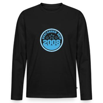 Busfahrer 2008 - Männer Premium Bio Langarmshirt - Schwarz - Vorne - Nico (187cm)