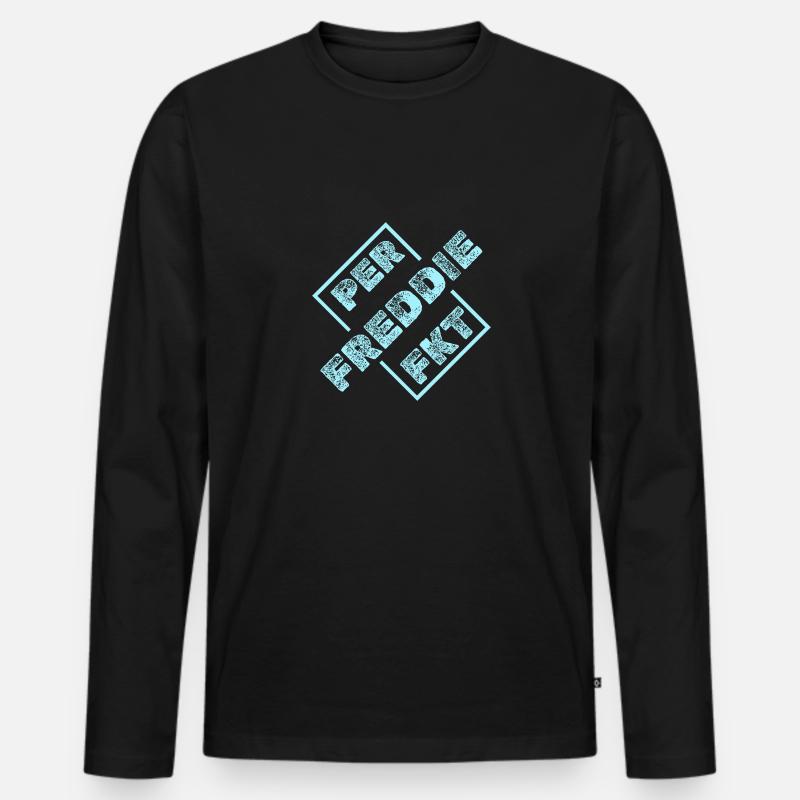 Freddie Freddie - Männer Premium Bio Langarmshirt - Schwarz