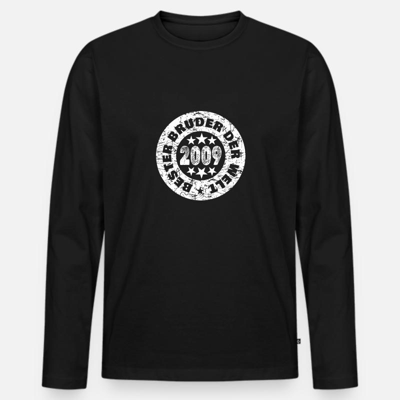 2009 - Männer Premium Bio Langarmshirt - Schwarz