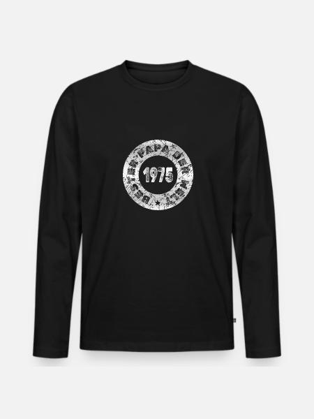 1975 - Men's Premium Organic Long Sleeve Shirt - black