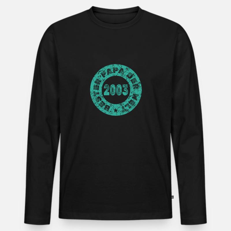 2003 - Männer Premium Bio Langarmshirt - Schwarz