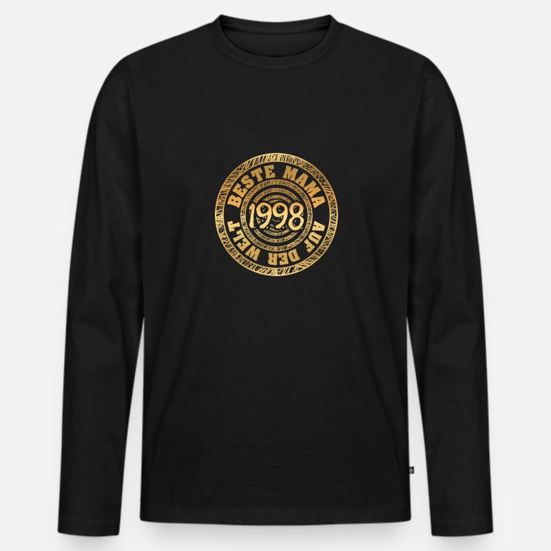 1998 - Männer Premium Bio Langarmshirt - Schwarz