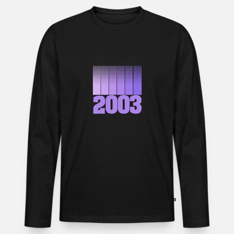 2003 - Männer Premium Bio Langarmshirt - Schwarz