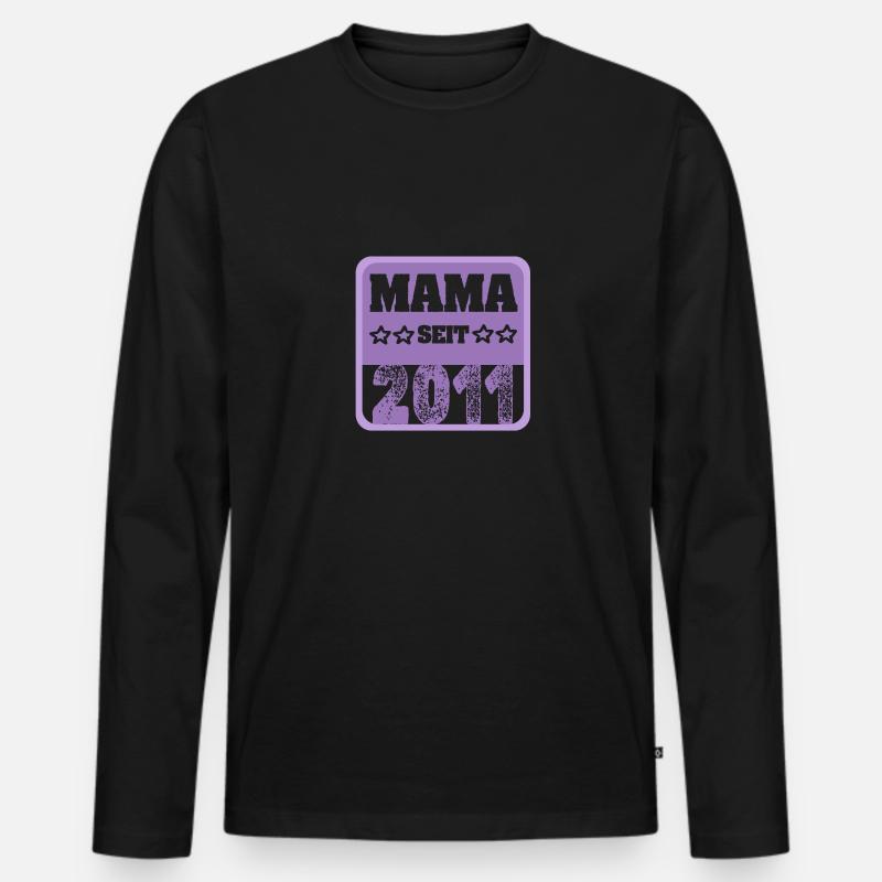 Mutti 2011 - Männer Premium Bio Langarmshirt - Schwarz