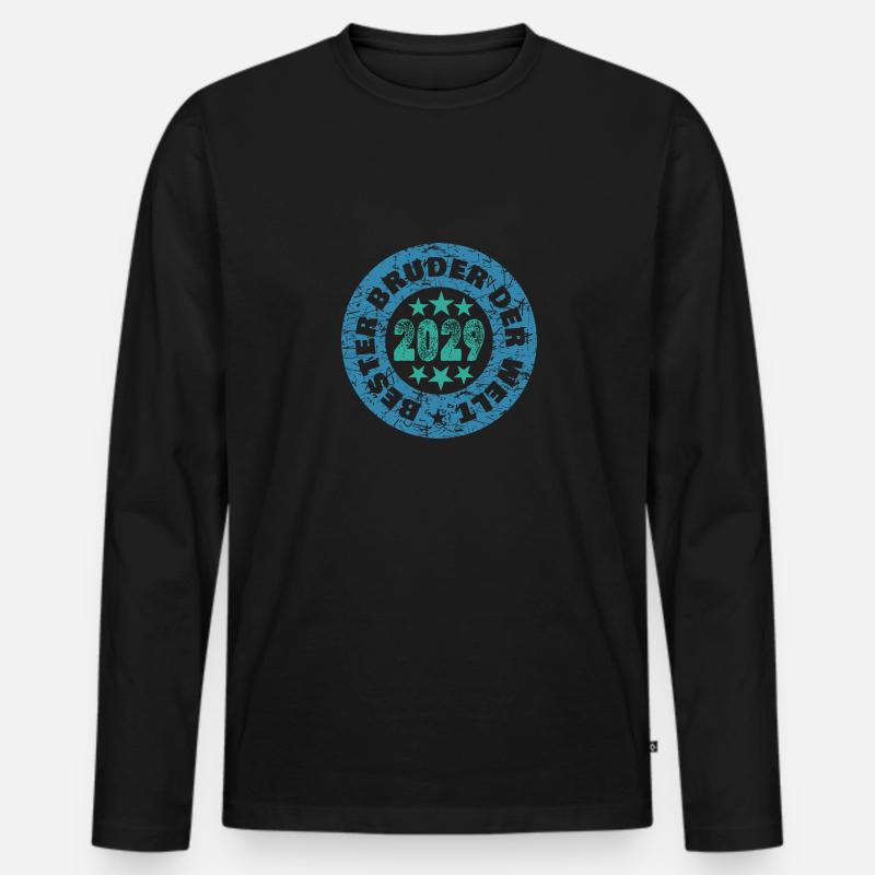 Bruder 2029 - Männer Premium Bio Langarmshirt - Schwarz