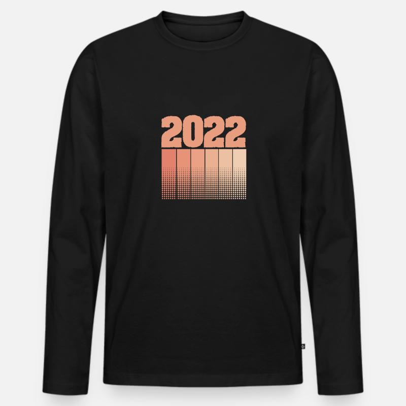 2022 - Männer Premium Bio Langarmshirt - Schwarz