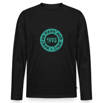 Charrette à bras 1993 - T-shirt manches longues Premium bio Homme - noir - Devant - Nico (187cm)
