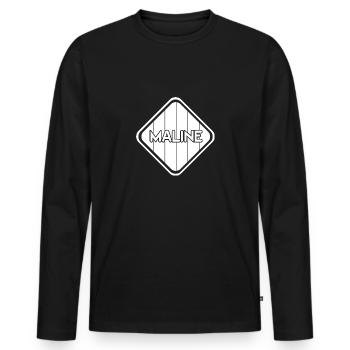 Fille Maline - T-shirt manches longues Premium bio Homme - noir - Devant - Nico (187cm)