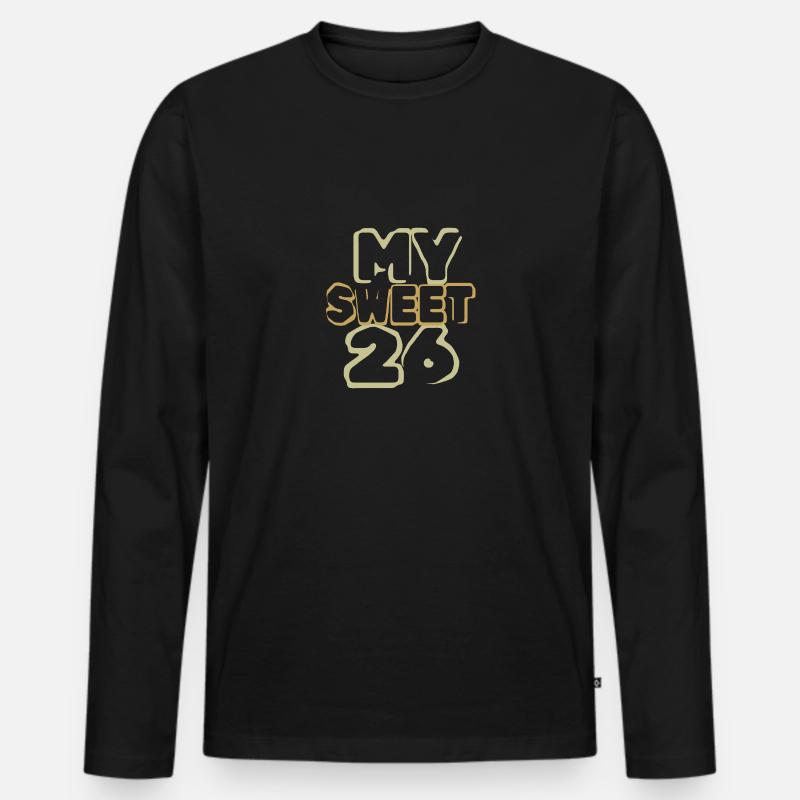 Alter 26 - Männer Premium Bio Langarmshirt - Schwarz