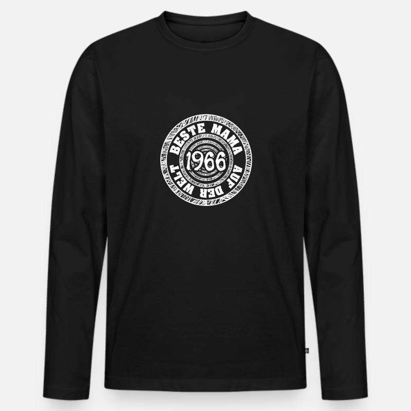 Mutter 1966 - Männer Premium Bio Langarmshirt - Schwarz