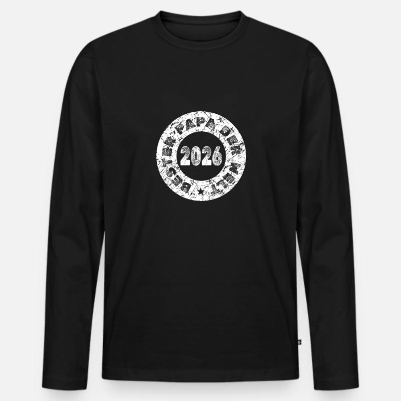 2026 - Männer Premium Bio Langarmshirt - Schwarz