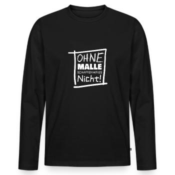 Land malle - Männer Premium Bio Langarmshirt - Schwarz - Vorne - Nico (187cm)