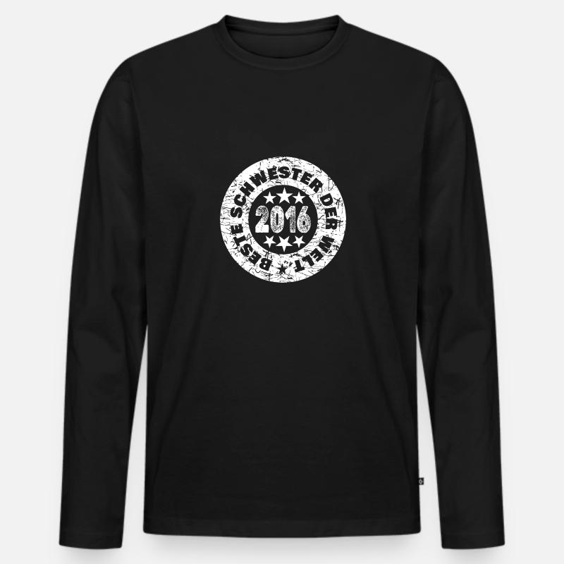 2016 - Männer Premium Bio Langarmshirt - Schwarz
