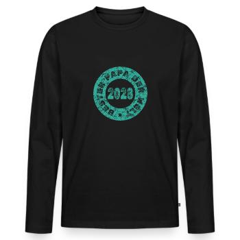 Charrette à bras 2028 - T-shirt manches longues Premium bio Homme - noir - Devant - Nico (187cm)
