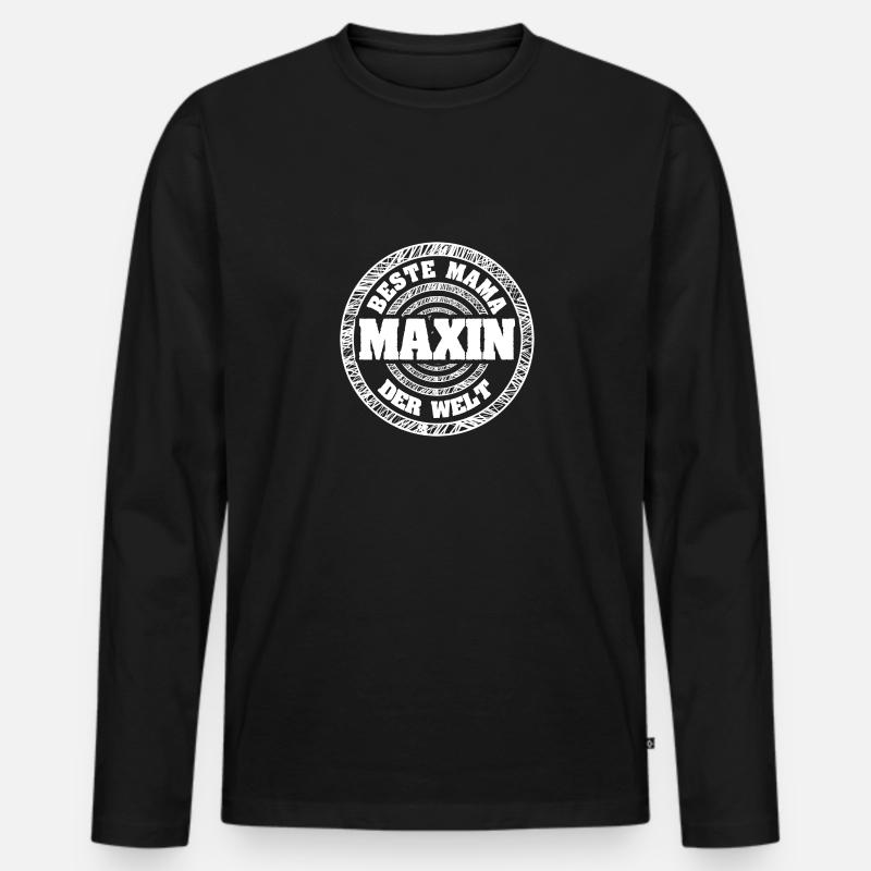 Mutter Maxin - Männer Premium Bio Langarmshirt - Schwarz