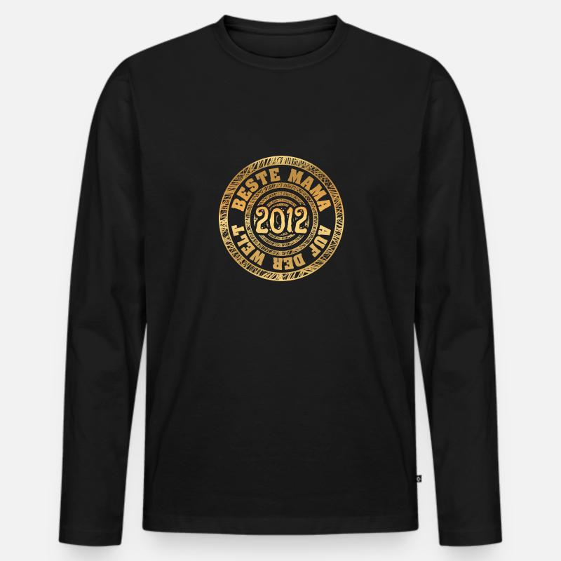 2012 - Männer Premium Bio Langarmshirt - Schwarz