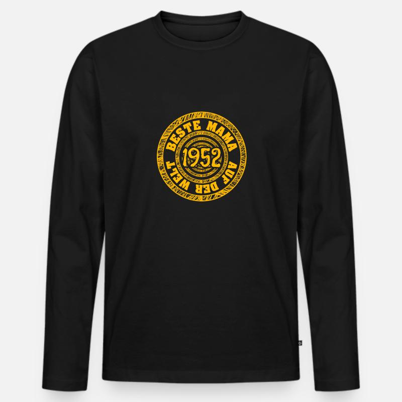 Mum 1952 - Männer Premium Bio Langarmshirt - Schwarz
