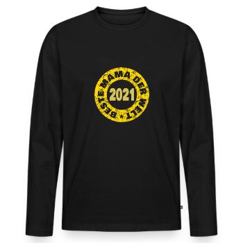 2021 2021 - T-shirt manches longues Premium bio Homme - noir - Devant - Nico (187cm)