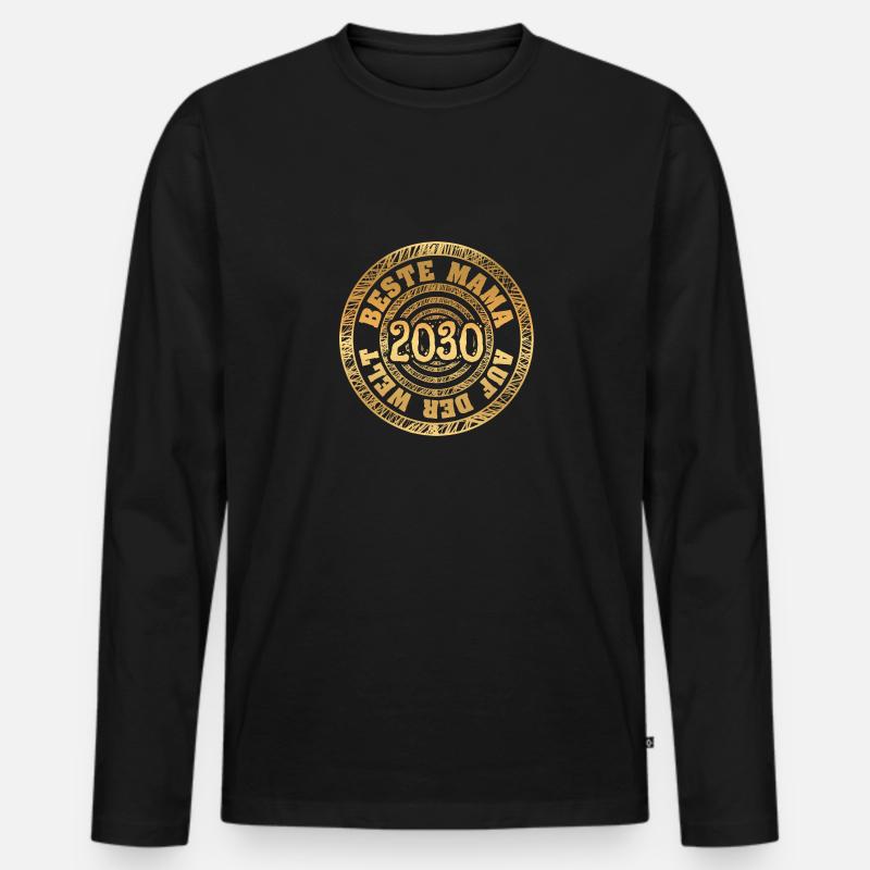 Mama 2030 - Männer Premium Bio Langarmshirt - Schwarz