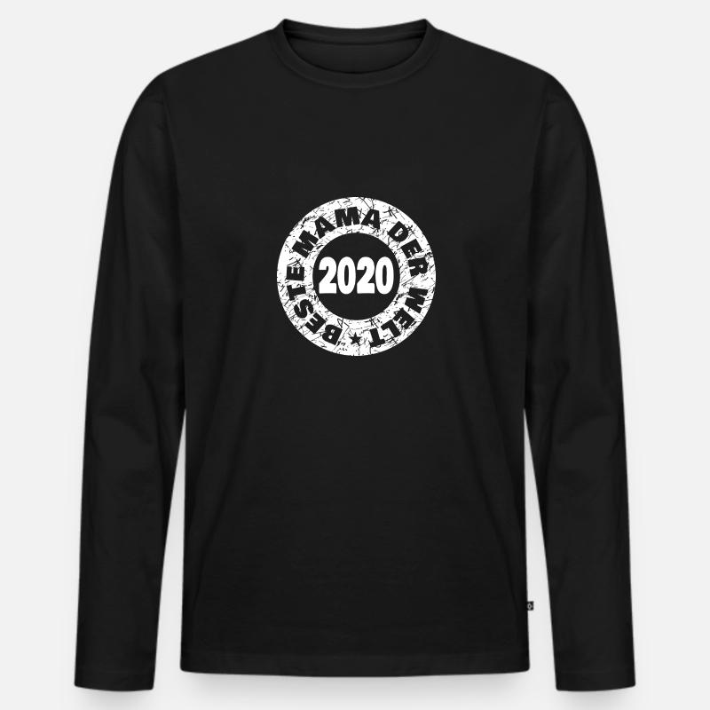 2020 - Männer Premium Bio Langarmshirt - Schwarz