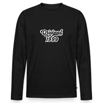 1999 Birthday - Men's Premium Organic Long Sleeve Shirt - black - Front - Nico (187cm)