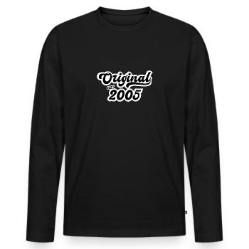 2005 Birthday - Men's Premium Organic Long Sleeve Shirt - black - Front - Nico (187cm)