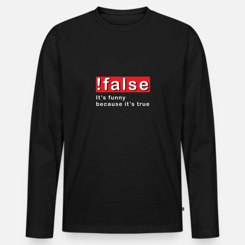 False Programming - Men's Premium Organic Long Sleeve Shirt - black