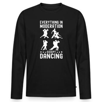 Danse Slogan Ballroom Couple Dance Dance Floor - T-shirt manches longues Premium bio Homme - noir - Devant - Nico (187cm)