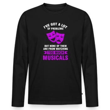 Theater Broadway-Musical Geschenk - Männer Premium Bio Langarmshirt - Schwarz - Vorne - Nico (187cm)