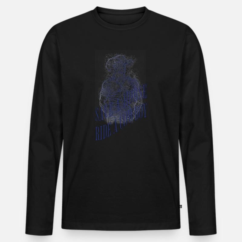 SAVE A HORSE - Männer Premium Bio Langarmshirt - Schwarz