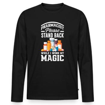 Pharmacist Pharmaceutical Technical - Men's Premium Organic Long Sleeve Shirt - black - Front - Nico (187cm)