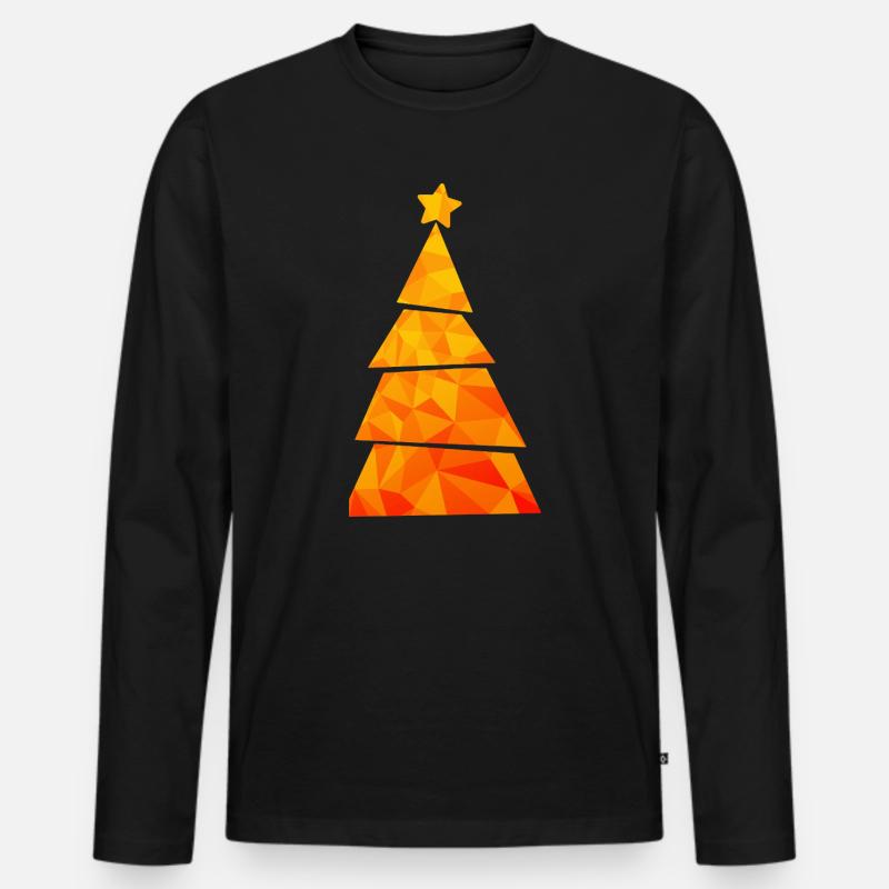 Christmas Tree - Weihnachtsbaum - Weihnachten - Männer Premium Bio Langarmshirt - Schwarz