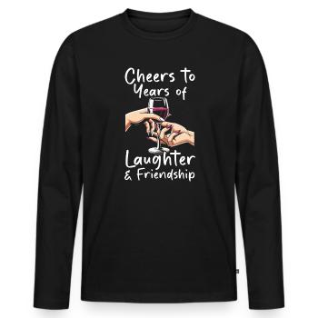 Best Friends Forever Bff Beast Friendship - Men's Premium Organic Long Sleeve Shirt - black - Front - Nico (187cm)