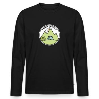 Misanthrope misanthrope human phobia time out - Men's Premium Organic Long Sleeve Shirt - black - Front - Nico (187cm)