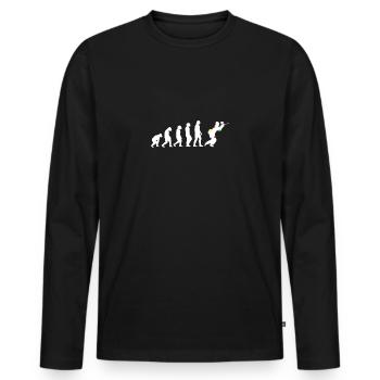 Gotcha Marker Hopper Paintball Field - Men's Premium Organic Long Sleeve Shirt - black - Front - Nico (187cm)