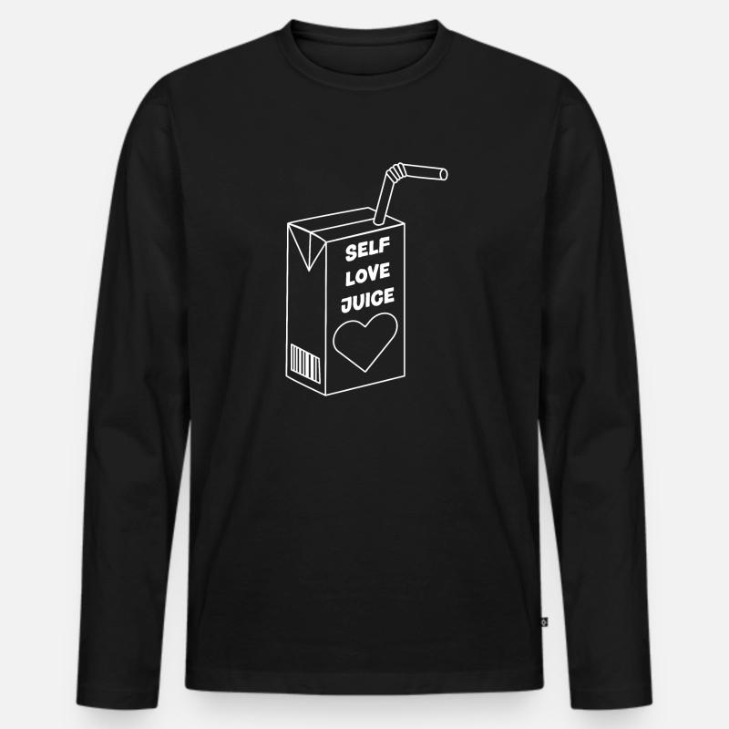 Selbst Liebe Saft - Männer Premium Bio Langarmshirt - Schwarz