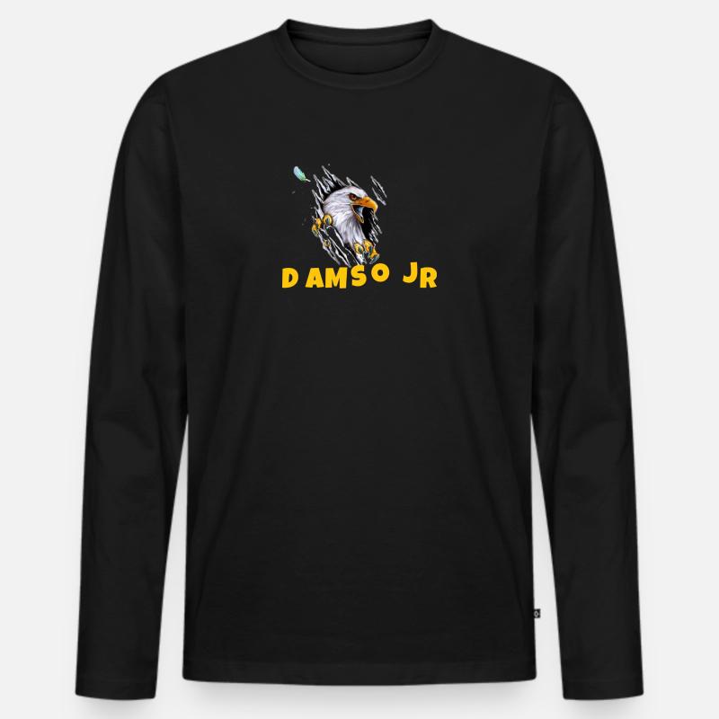 DAMSO Jr 2 - Männer Premium Bio Langarmshirt - Schwarz
