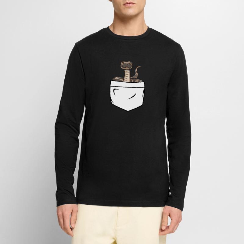 Ball Python Snake King Python T-shirt manches longues Premium bio Homme