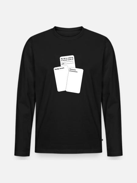 Lustige Karten gegen die Menschheit - Männer Premium Bio Langarmshirt - Schwarz