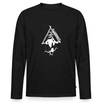 Killuminati Marionette White - Männer Premium Bio Langarmshirt - Schwarz - Vorne - Nico (187cm)