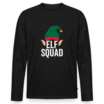 Escouade elfe - T-shirt manches longues Premium bio Homme - noir - Devant - Nico (187cm)