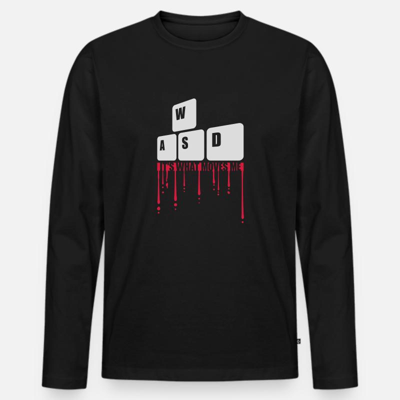 its what moves me - Männer Premium Bio Langarmshirt - Schwarz