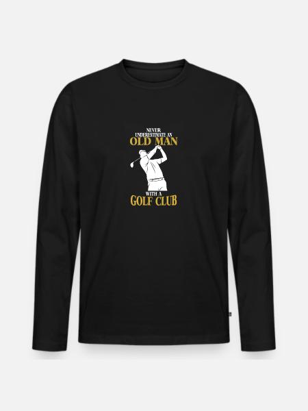Golfer shirt - Men's Premium Organic Long Sleeve Shirt - black