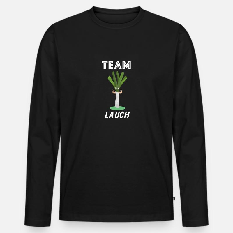Team Lauch - Männer Premium Bio Langarmshirt - Schwarz