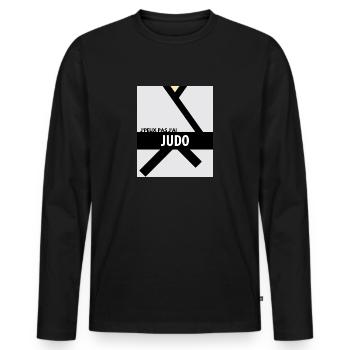 Je peux pas j'ai judo - T-shirt manches longues Premium bio Homme - noir - Devant - Nico (187cm)